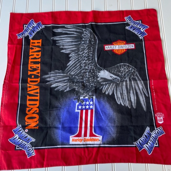 Harley Davidson Vintage Eagle Bandana Made in the USA - Picture 1 of 6